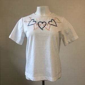 Vtg embroidered heart t-shirt
